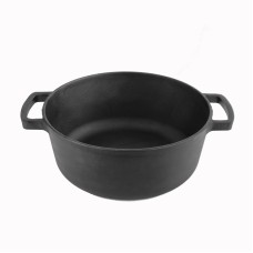 Кастрюля чугунная с крышкой-сковородой 4л