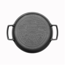 Кастрюля чугунная с крышкой-сковородой Brizoll 6л