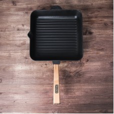 Чугунная сковорода гриль Brizoll Optima 260 х 260 х 50 мм