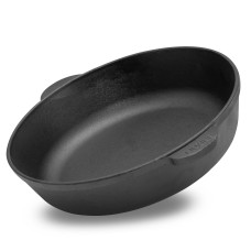 Сковорода чавунна Brizoll 24 см зі скляною кришкою