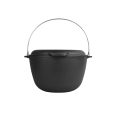 Казан чугунный туристический Brizoll 10 л с крышкой-сковородой