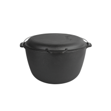 Казан чугунный туристический Brizoll 10 л с крышкой-сковородой