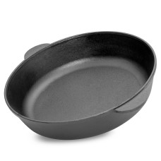 Сковорода чавунна Brizoll 30 см зі скляною кришкою