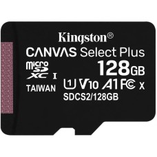 microSDXC (UHS-1) Kingston Canvas Select Plus 128Gb 10 А1 (R-100MB/s) (adapter SD) (SDCS2/128GB)