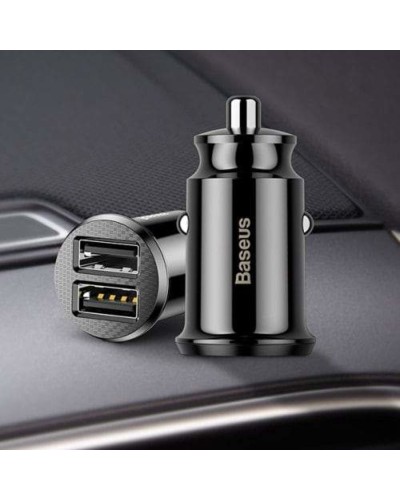 Автомобільний зарядний пристрій Baseus Grain Car Charger 3.1A Black (CCALL-ML01)