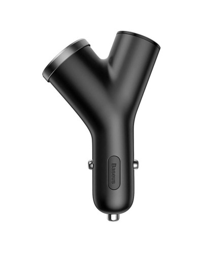 АЗП Baseus Y type dual USB+cigarette lighter extended car charger 3.1 A Black (CCALL-YX01)