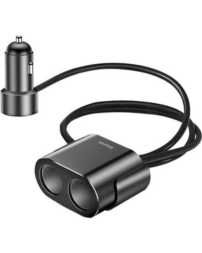 Автомобільний зарядний пристрій Baseus High Efficiency One to Two Cigarette Lighter Black (CRDYQ-01)