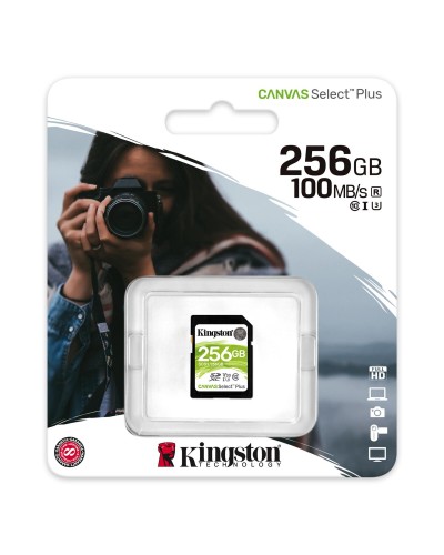 SDXC (UHS-1 U1) Kingston Canvas Select Plus 256Gb class 10 V10 (R-100MB/s) (SDS2/256GB)