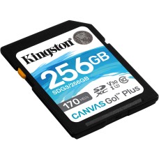 SDXC (UHS-1 U3) Kingston Canvas Go Plus 256Gb class 10 V30 (R170MB/s, W90MB/s) (SDG3/256GB)