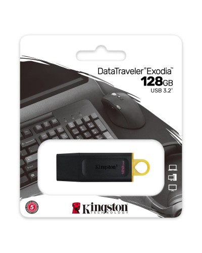 Flash Kingston USB 3.2 DT Exodia 128GB Black/Yellow (DTX/128GB)