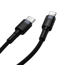 Кабель Baseus Cafule Cable Type-C to iP PD 18W 1m Gray+Black (CATLKLF-G1)