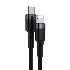 Кабель Baseus Cafule Cable Type-C to iP PD 18W 1m Gray+Black (CATLKLF-G1)