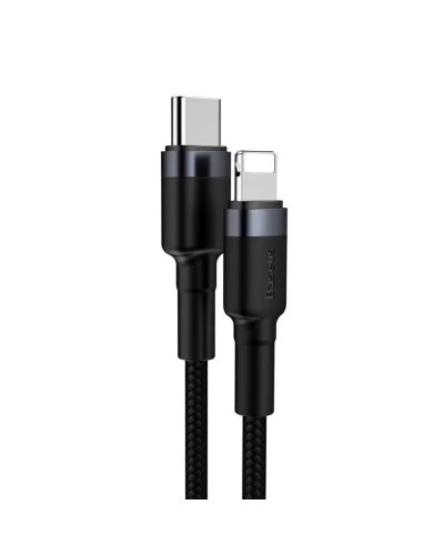 Кабель Baseus Cafule Cable Type-C to iP PD 18W 1m Gray+Black (CATLKLF-G1)