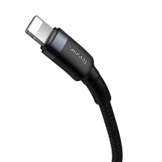 Кабель Baseus Cafule Cable Type-C to iP PD 18W 1m Gray+Black (CATLKLF-G1)