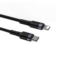 Кабель Baseus Cafule Cable Type-C to iP PD 18W 1m Gray+Black (CATLKLF-G1)