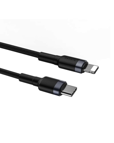 Кабель Baseus Cafule Cable Type-C to iP PD 18W 1m Gray+Black (CATLKLF-G1)