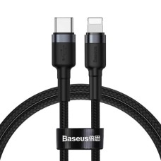 Кабель Baseus Cafule Cable Type-C to iP PD 18W 1m Gray+Black (CATLKLF-G1)