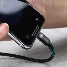 Кабель Baseus Cafule Cable Type-C to iP PD 18W 1m Gray+Black (CATLKLF-G1)