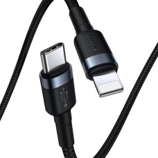 Кабель Baseus Cafule Cable Type-C to iP PD 18W 1m Gray+Black (CATLKLF-G1)