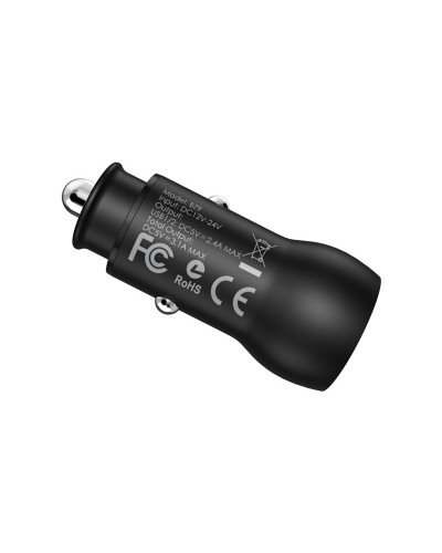 Автомобільний зарядний пристрій BOROFONE BZ9 Wise route dual port car charger Black (BZ9B)