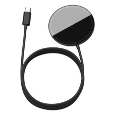 БЗП Baseus Simple Mini Magnetic Wireless Charger для IP With Type-C Cable Black (WXJK-F01)