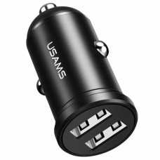 ОЗУ Usams US-CC114 C20 2.4A Dual USB Mini Car Charger Black (CC114TC01)