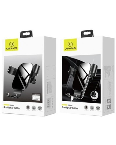 Тримач для мобільного Usams US-ZJ052 Gravity Car Holder Black (ZJ52ZJ01)