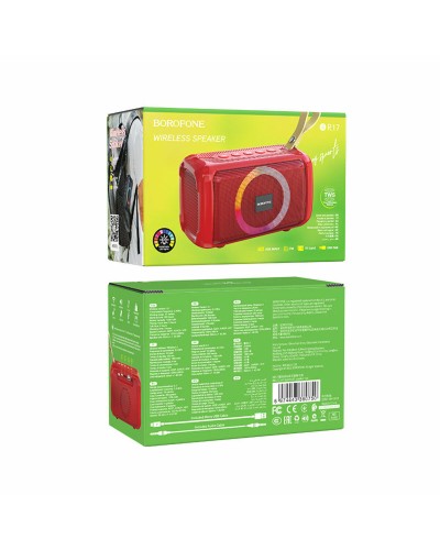 Портативна колонка BOROFONE BR17 Cool sports wireless speaker Red (BR17R)