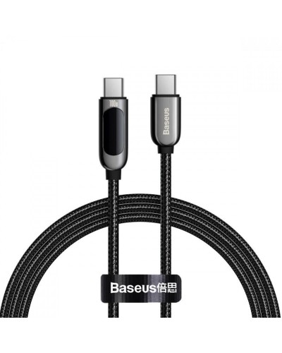 Кабель Baseus Display Fast Charging Data Cable Type-C to Type-C 100W 2m Black (CATSK-C01)