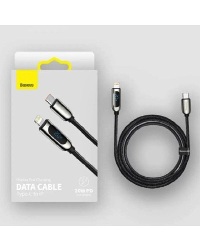 Кабель Baseus Display Fast Charging Data Cable Type-C to IP 20W 1m Black (CATLSK-01)