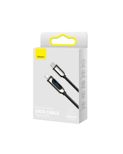 Кабель Baseus Display Fast Charging Data Cable Type-C to IP 20W 1m Black (CATLSK-01)