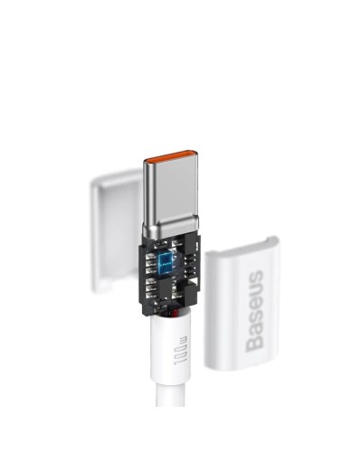 Кабель Baseus Superior Series Fast Charging Data Cable Type-C to Type-C 100W 1m White (CATYS-B02)