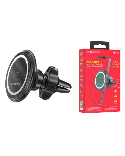 Тримач для мобiльного з БЗП BOROFONE BH45 Mobile magnetic wireless charging car holder (BH45)