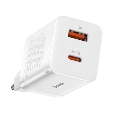 Сетевое зарядное устройство для Baseus Super Si Pro Quick Charger C+U 30W EU White (CCSUPP-E02)