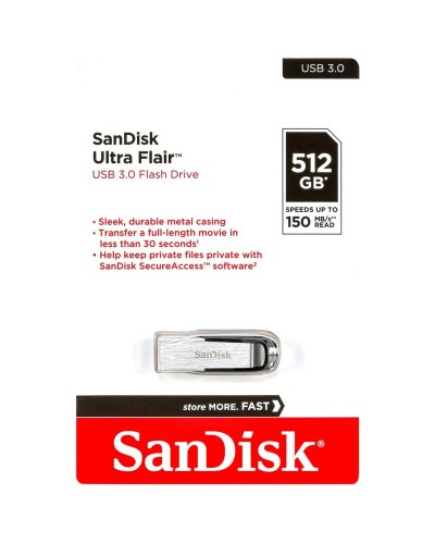 Flash SanDisk USB 3.0 Ultra Flair 512Gb (SDCZ73-512G-G46)