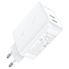 Сетевое зарядное устройство для ACEFAST A29 PD50W GaN (USB-C+USB-C) dual port charger White (AFA29W)