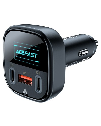 Автомобільний зарядний пристрій ACEFAST B5 101W (2C+A) metal car charger with OLED smart display (AFB5B)