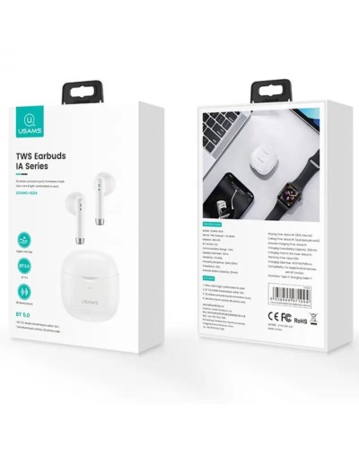 Навушники USAMS-IA04 TWS Earbuds IA Series White (BHUIA02)