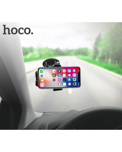 Тримач для мобільного HOCO CA31 cool run suction cup car holder Black (6957531077602)