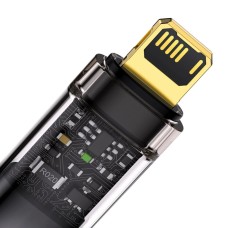 Кабель Baseus Explorer Series Auto Power-Off Fast Charging Data Cable USB to IP 2.4A 1m Black (CATS000401)