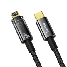 Кабель Baseus Explorer Series Auto Power-Off Fast Charging Data Cable Type-C to IP 20W 2m Black (CATS000101)