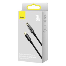 Кабель Baseus Explorer Series Auto Power-Off Fast Charging Data Cable Type-C to IP 20W 2m Black (CATS000101)