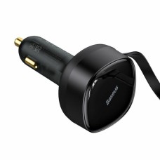 Автомобильное зарядное устройство Baseus Enjoyment Retractable 2-in-1 Car Charger C+L 30W Black (CGTX000001)