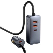 АЗП Baseus Share Together PPS multi-port Fast charging with extension cord 120W 2U+2C Gray (CCBT-A0G)