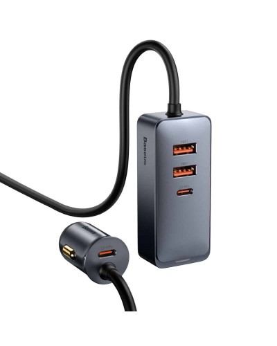 АЗП Baseus Share Together PPS multi-port Fast charging with extension cord 120W 2U+2C Gray (CCBT-A0G)