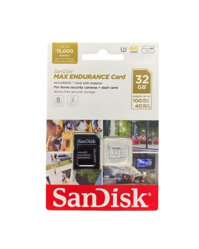 microSDHC (UHS-1 U3) SanDisk Max Endurance 32Gb class 10 V30 (100Mb/s) (adapterSD) (SDSQQVR-032G-GN6IA)