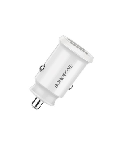 Автомобільний зарядний пристрій BOROFONE BZ8 MaxRide Dual Port Car Charger White (BZ8W)