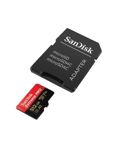 microSDXC (UHS-1 U3) SanDisk Extreme Pro A2 512Gb Class 10 V30 (R200MB/s, W140MB/s) (adapter) (SDSQXCD-512G-GN6MA)