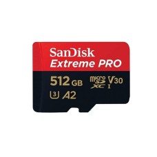 microSDXC (UHS-1 U3) SanDisk Extreme Pro A2 512Gb class 10 V30 (R200MB/s,W140MB/s) (adapter) (SDSQXCD-512G-GN6MA)