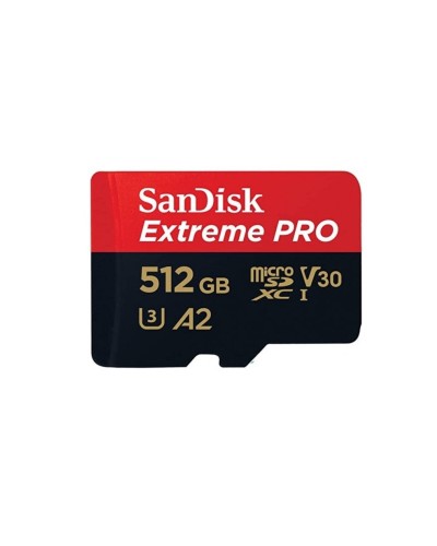 microSDXC (UHS-1 U3) SanDisk Extreme Pro A2 512Gb Class 10 V30 (R200MB/s, W140MB/s) (adapter) (SDSQXCD-512G-GN6MA)